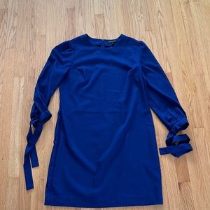 Long sleeve navy dress